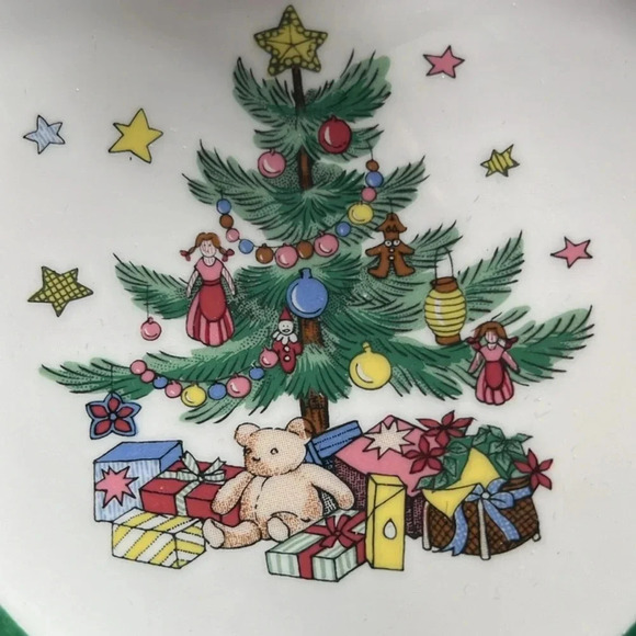 Nikko Christmastime China Heart Shape Candy Trinket Dish Retired Pattern Small - Picture 10 of 13